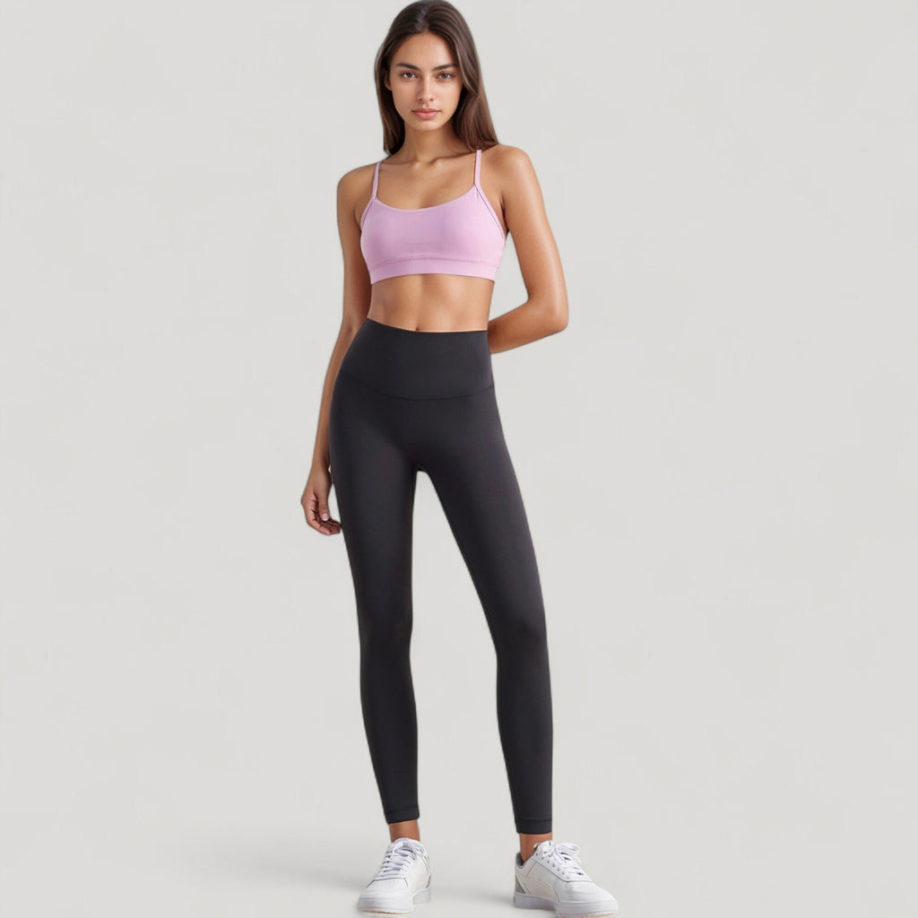 Anna-Kaci Active Women's Scoop Neck Sports Bra Top with Adjustable Thin Straps and Seamless Lightweight Fabric
