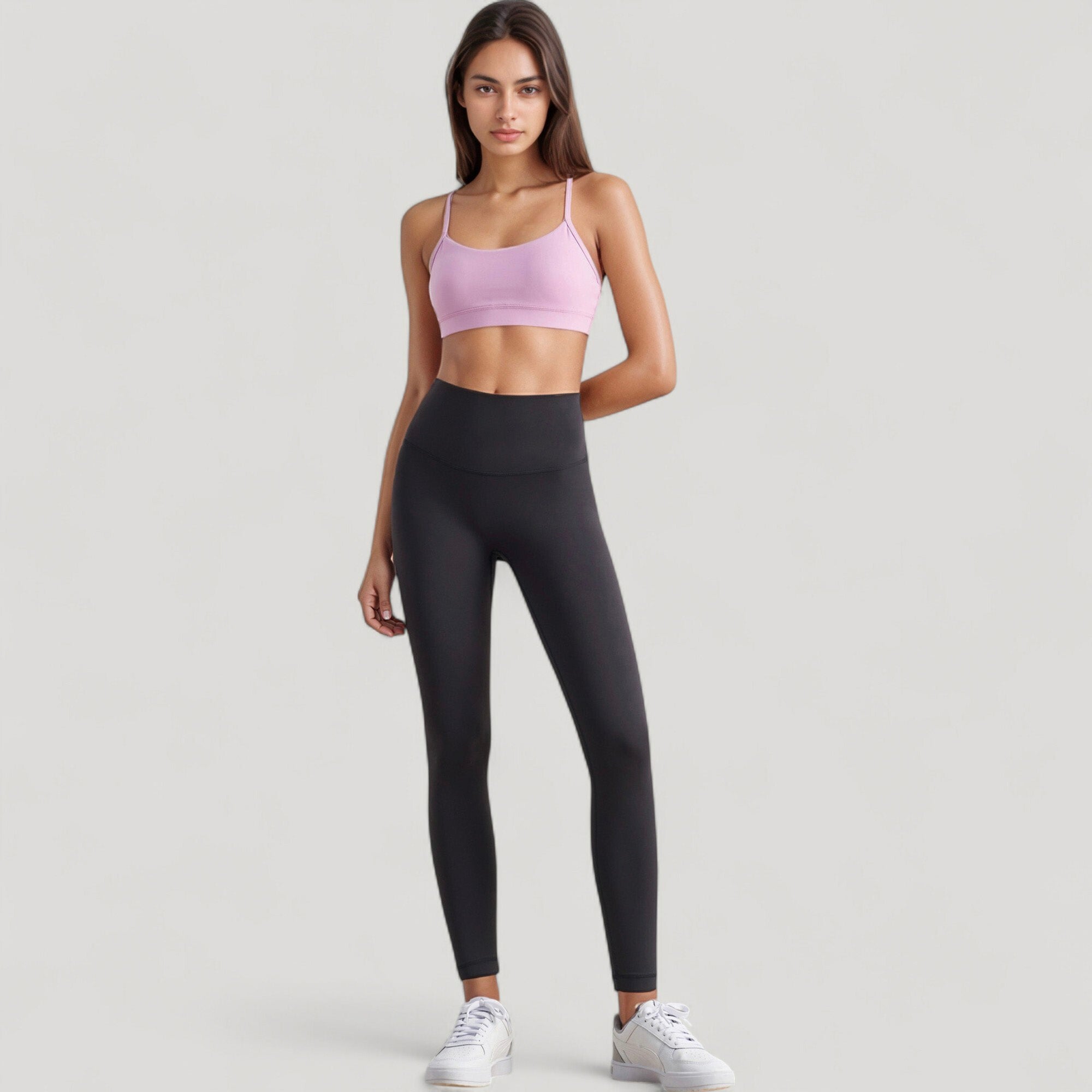 Anna-Kaci Active Women's Scoop Neck Sports Bra Top with Adjustable Thin Straps and Seamless Lightweight Fabric