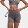 Anna-Kaci Active Women's Scalloped High Waist Athletic Shorts with Soft Stretch Fabric and Seamless Waistband