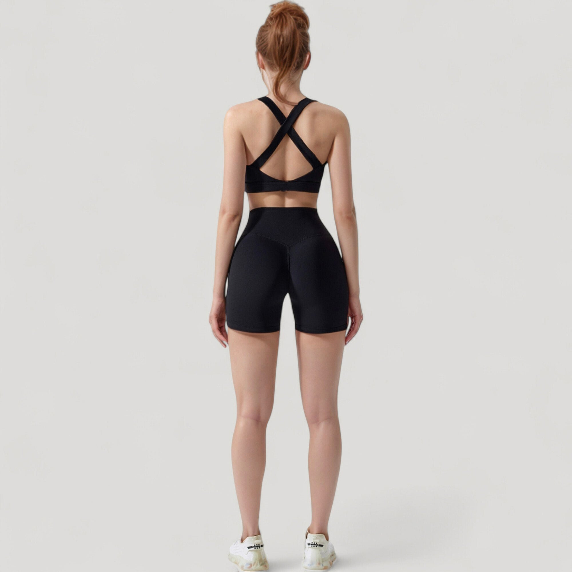 Anna-Kaci Active Women's Wide Strap Square Neck Sports Bra Top with Sculpted Seam Detail and Cropped Fit