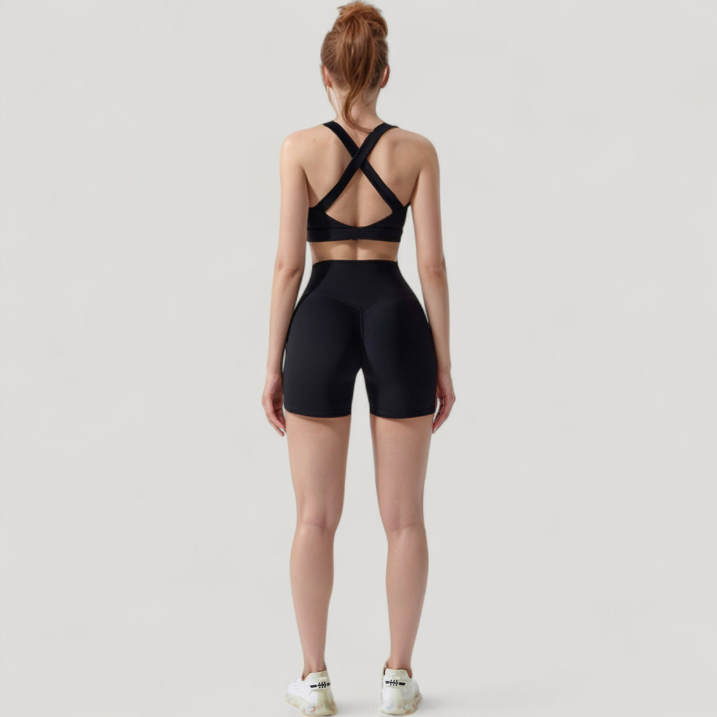 Anna-Kaci Active Women's High Waist Compression Athletic Shorts with Supportive Stretch Fit and Streamlined Seams