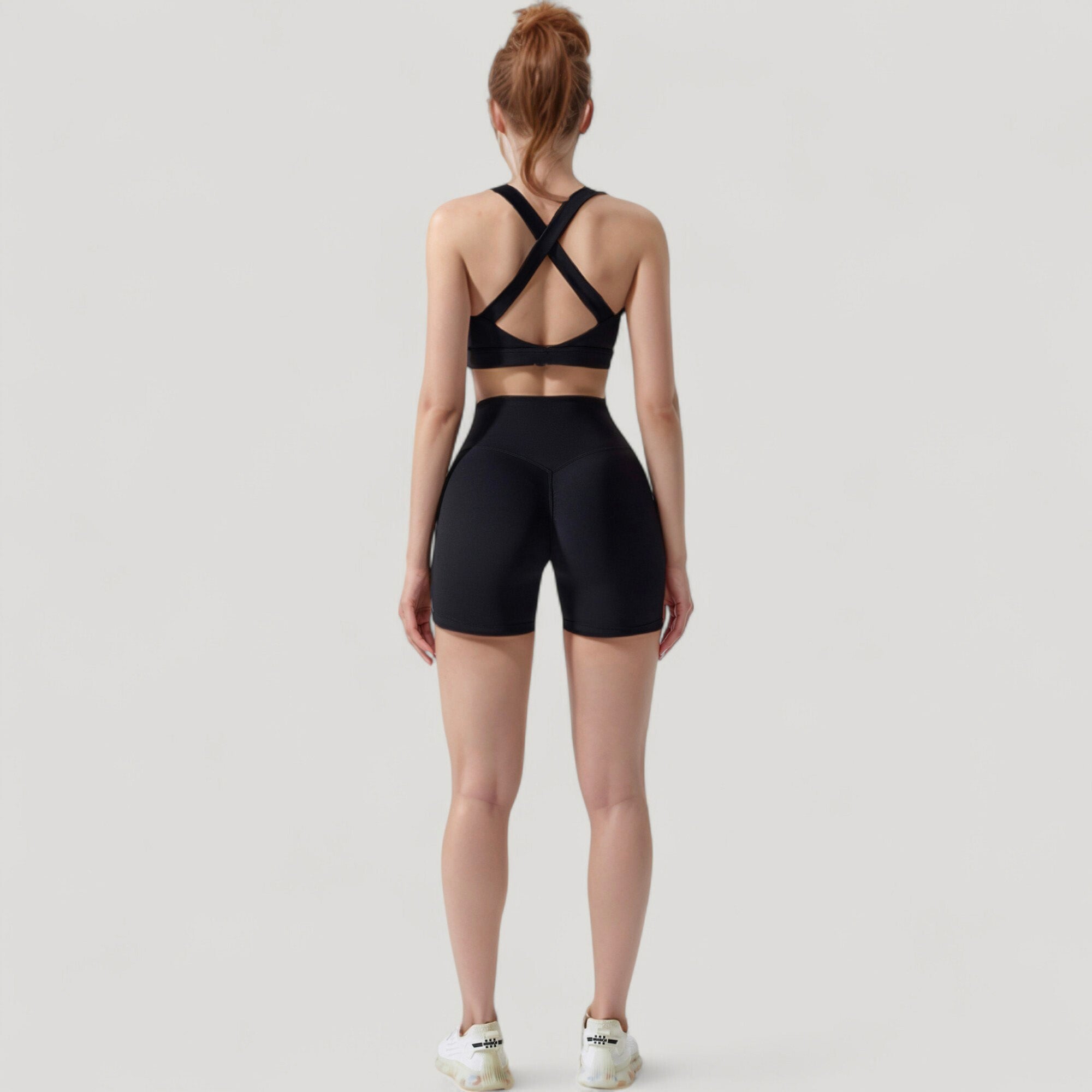 Anna-Kaci Active Women's High Waist Compression Athletic Shorts with Supportive Stretch Fit and Streamlined Seams