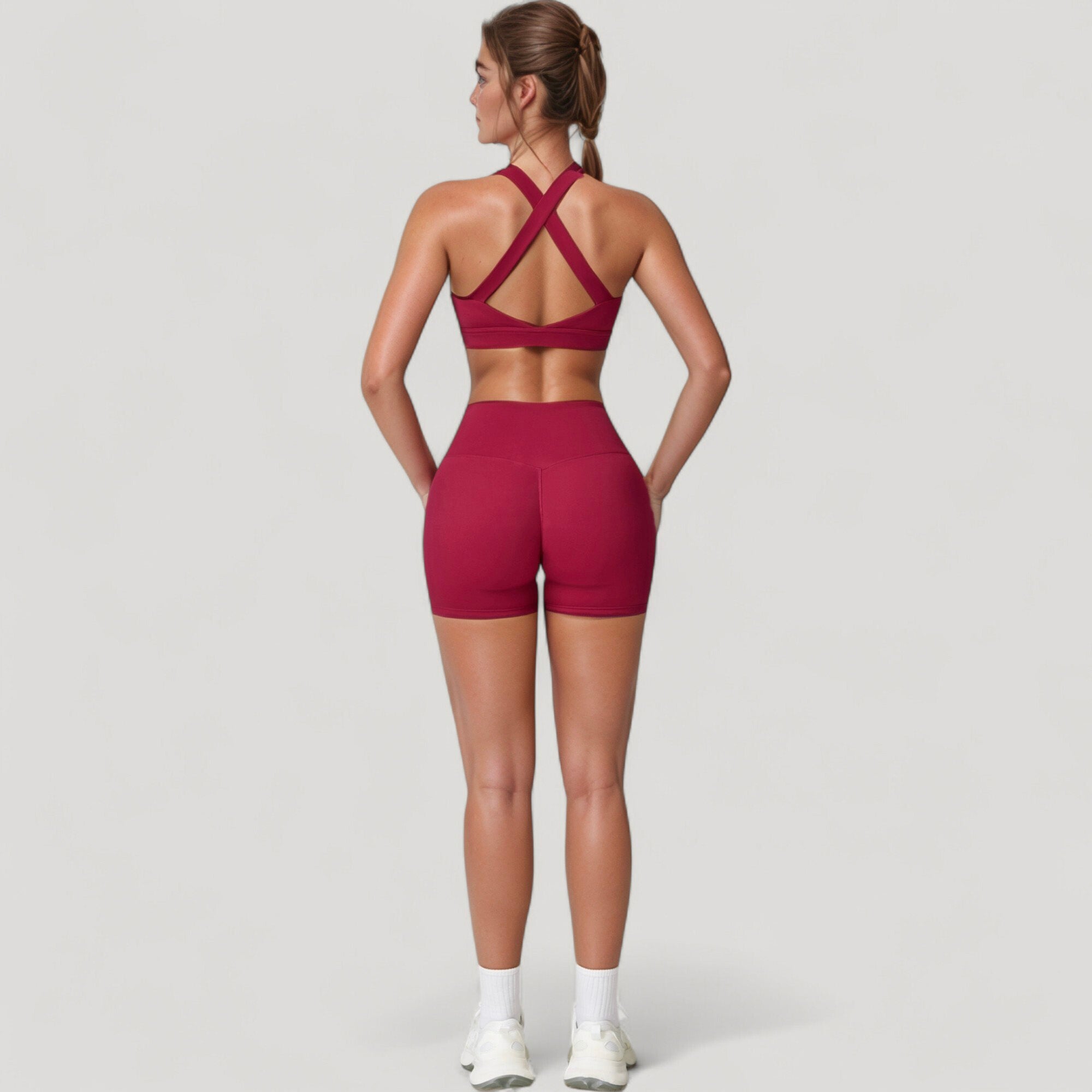 Anna-Kaci Active Women's High Waist Compression Athletic Shorts with Supportive Stretch Fit and Streamlined Seams