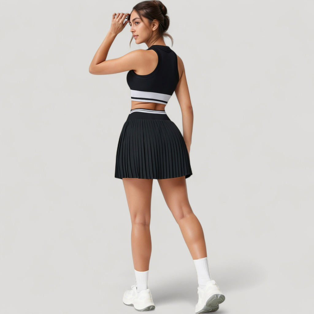 Anna-Kaci Active Women's Pleated Tennis Skirt with Built-In Shorts and Side Pocket for Sporty Style and Functional Movement