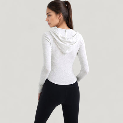 Anna-Kaci Active Women's Long Sleeve Pullover Hoodie Top with Half Zip Front and Thumbhole Cuffs