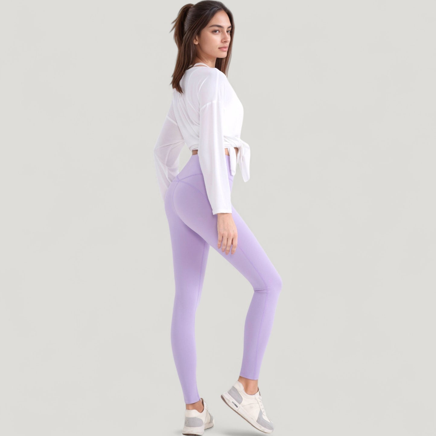 Anna-Kaci Active Women's Long Sleeve Pullover Top with Cutout Scoop Neck and Side Slit Hem