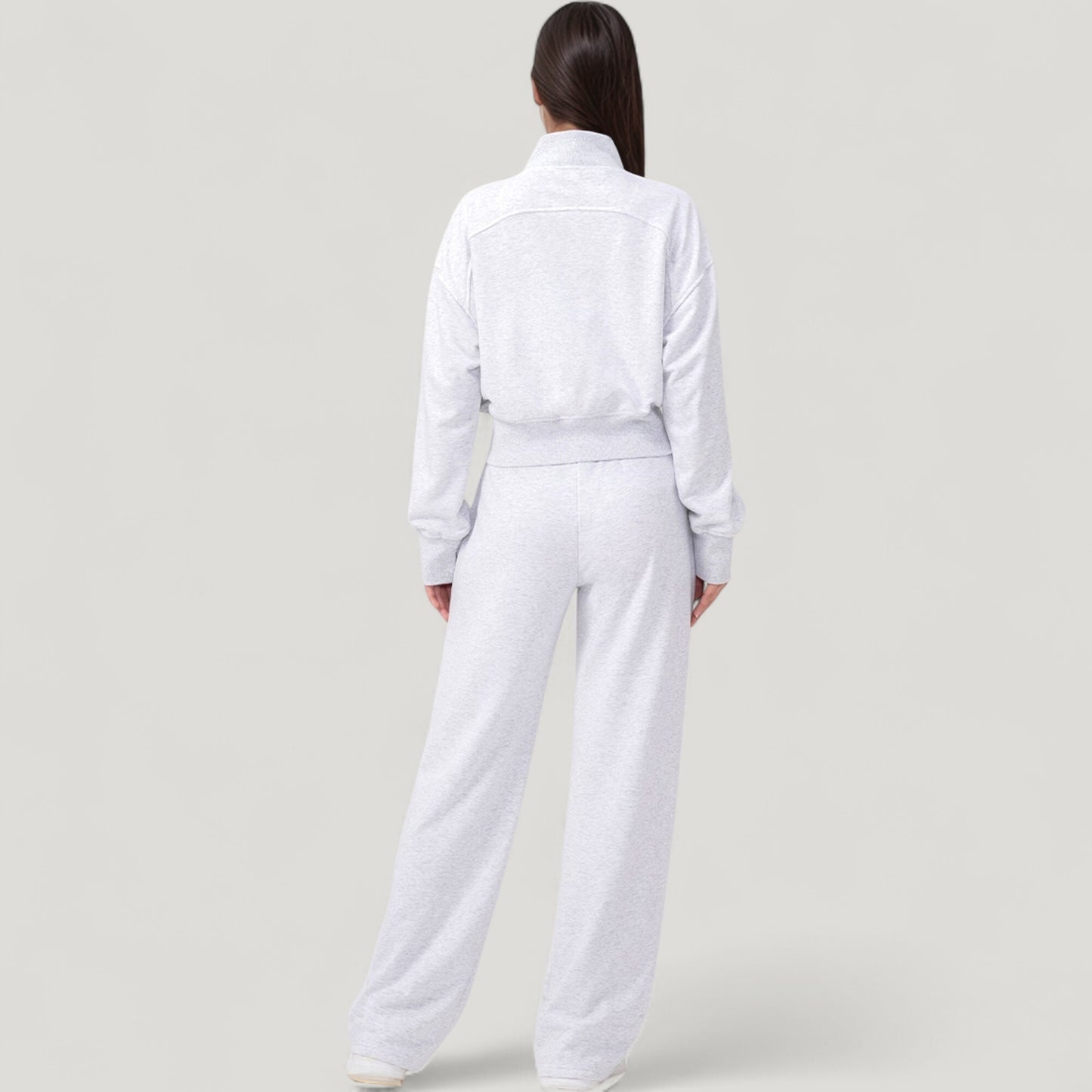 Anna-Kaci Active Women's Cropped Zip-Up Jacket with High Collar and Long Sleeves