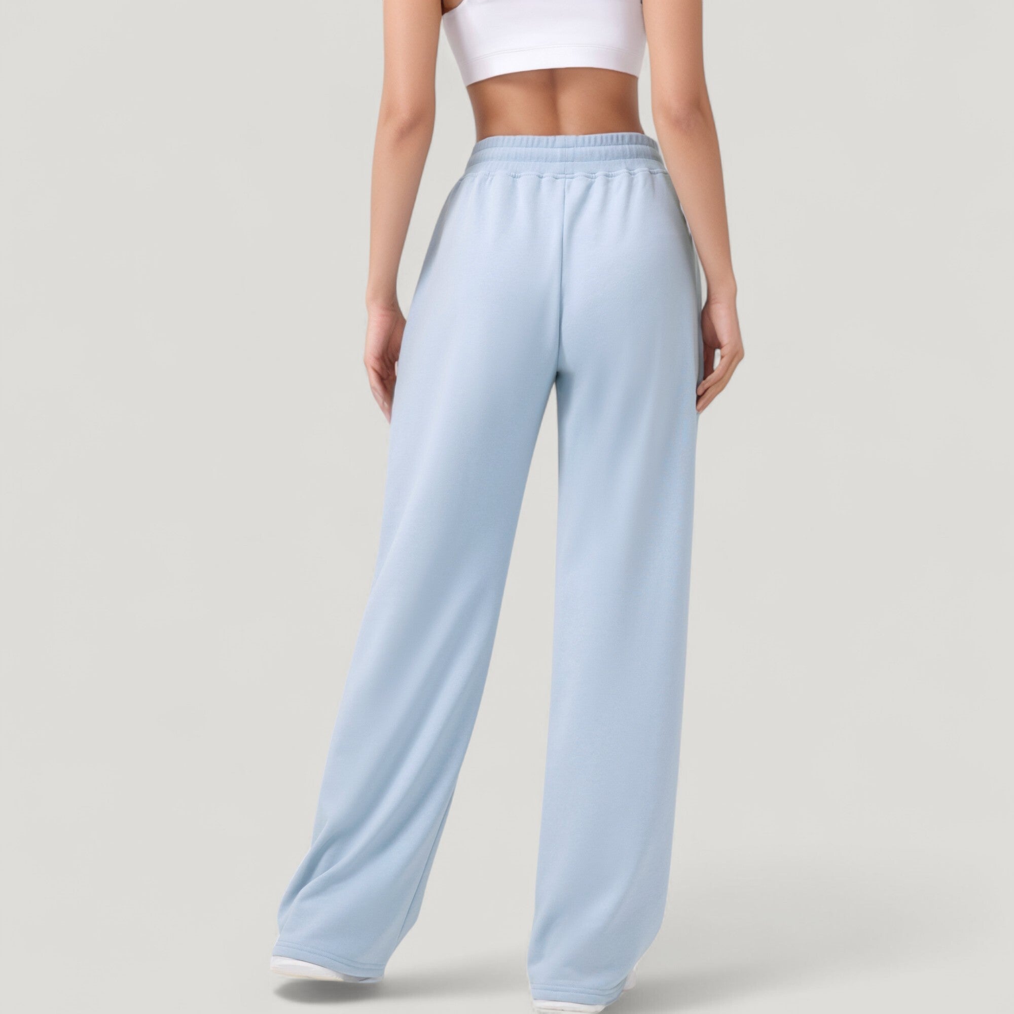 Anna-Kaci Active Women's Wide Leg Lounge Pants with Elastic Waistband and Adjustable Drawstring Closure