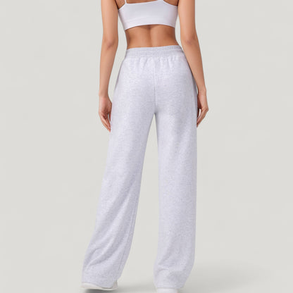 Anna-Kaci Active Women's Wide Leg Lounge Pants with Elastic Waistband and Adjustable Drawstring Closure