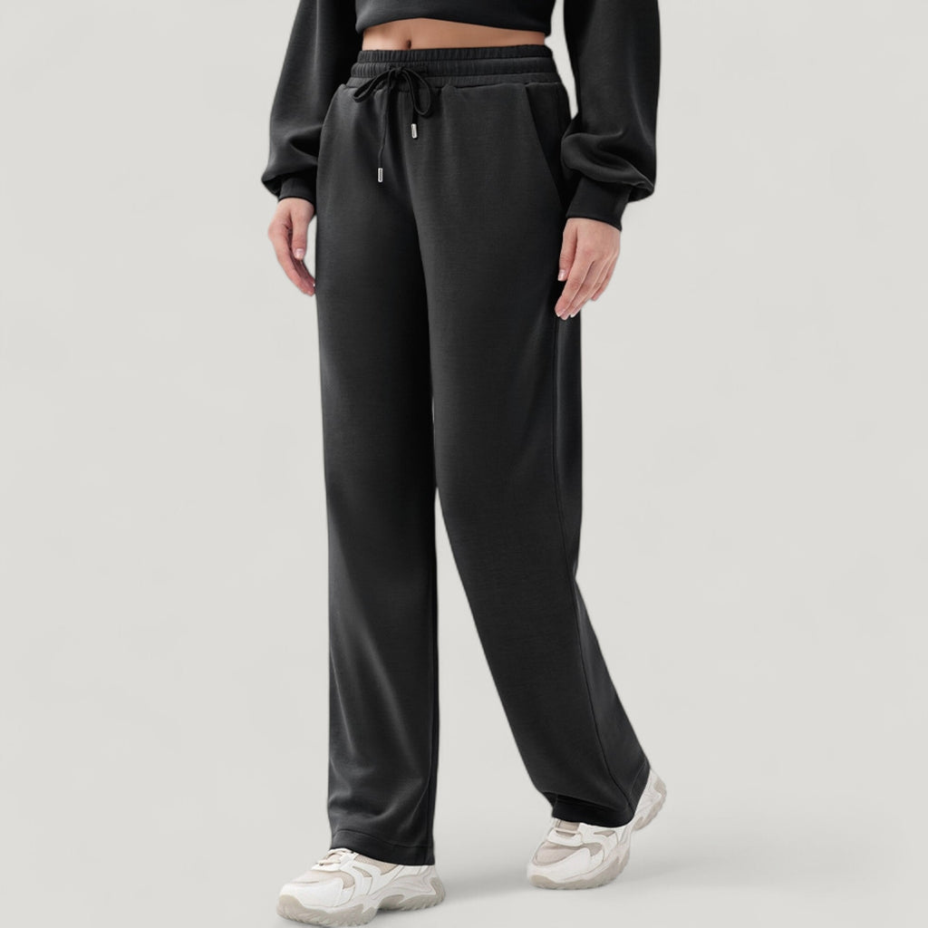 Anna-Kaci Active Women's Wide Leg Lounge Pants with Elastic Drawstring Waist
