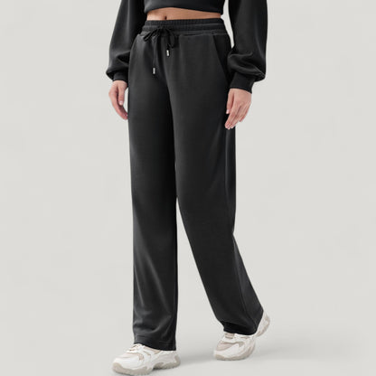 Anna-Kaci Active Women's Wide Leg Lounge Pants with Elastic Drawstring Waist