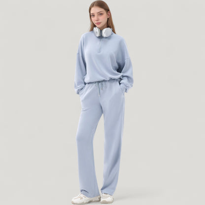 Anna-Kaci Active Women's Wide Leg Lounge Pants with Elastic Drawstring Waist