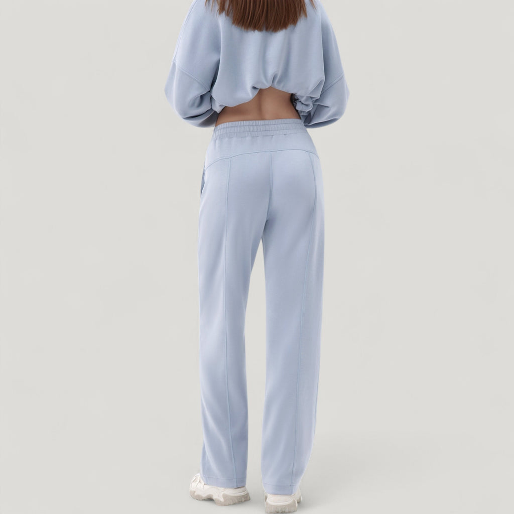 Anna-Kaci Active Women's Wide Leg Lounge Pants with Elastic Drawstring Waist