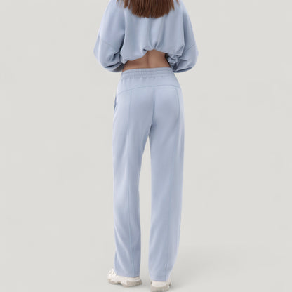 Anna-Kaci Active Women's Wide Leg Lounge Pants with Elastic Drawstring Waist