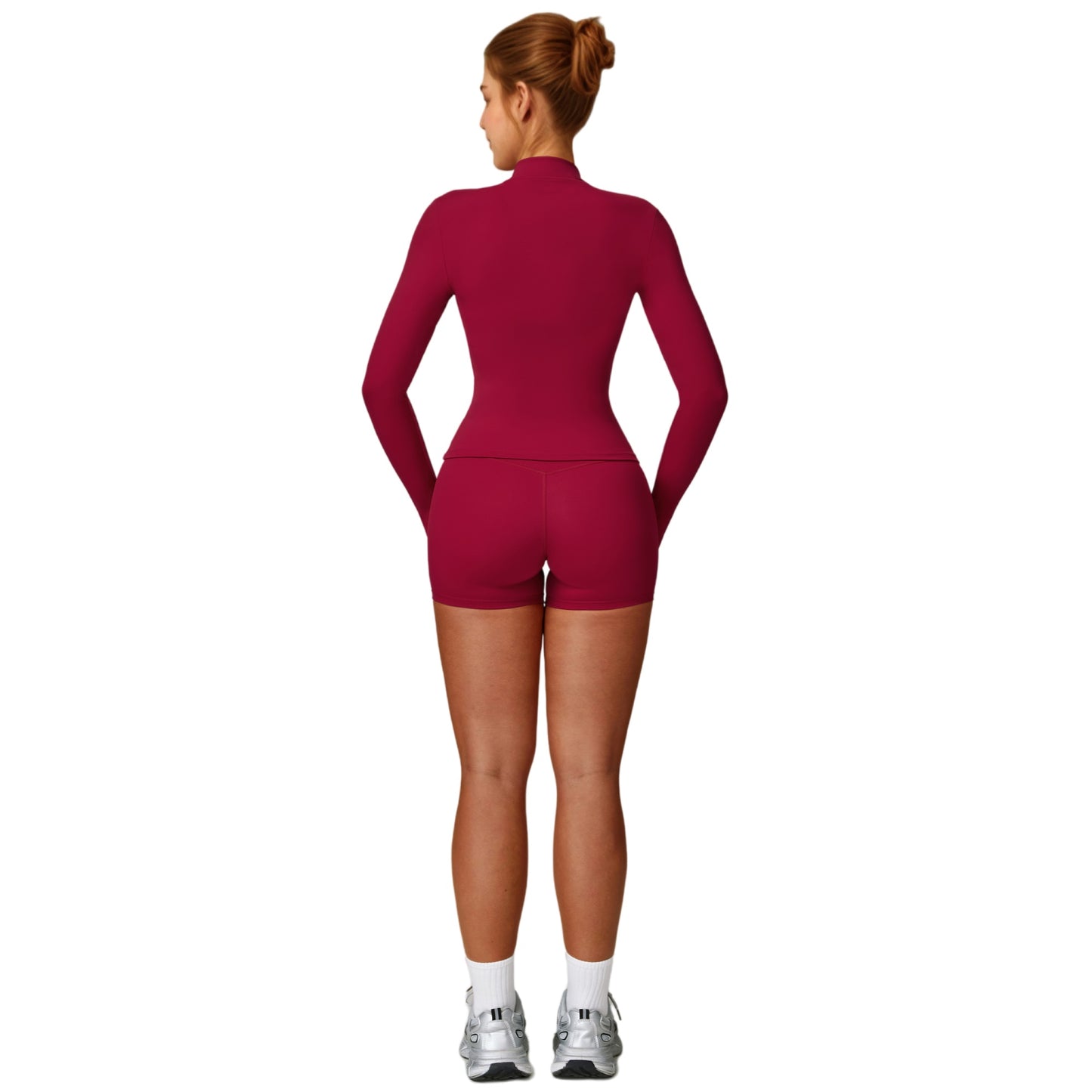 Anna-Kaci Active Women's Long Sleeve Zip-Up Athletic Jacket with Thumbholes and High Neckline