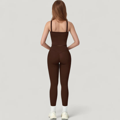 Anna-Kaci Active Women's High Waist Crossover Lounge Leggings with Full Length Slim Fit and Flattering Waistband