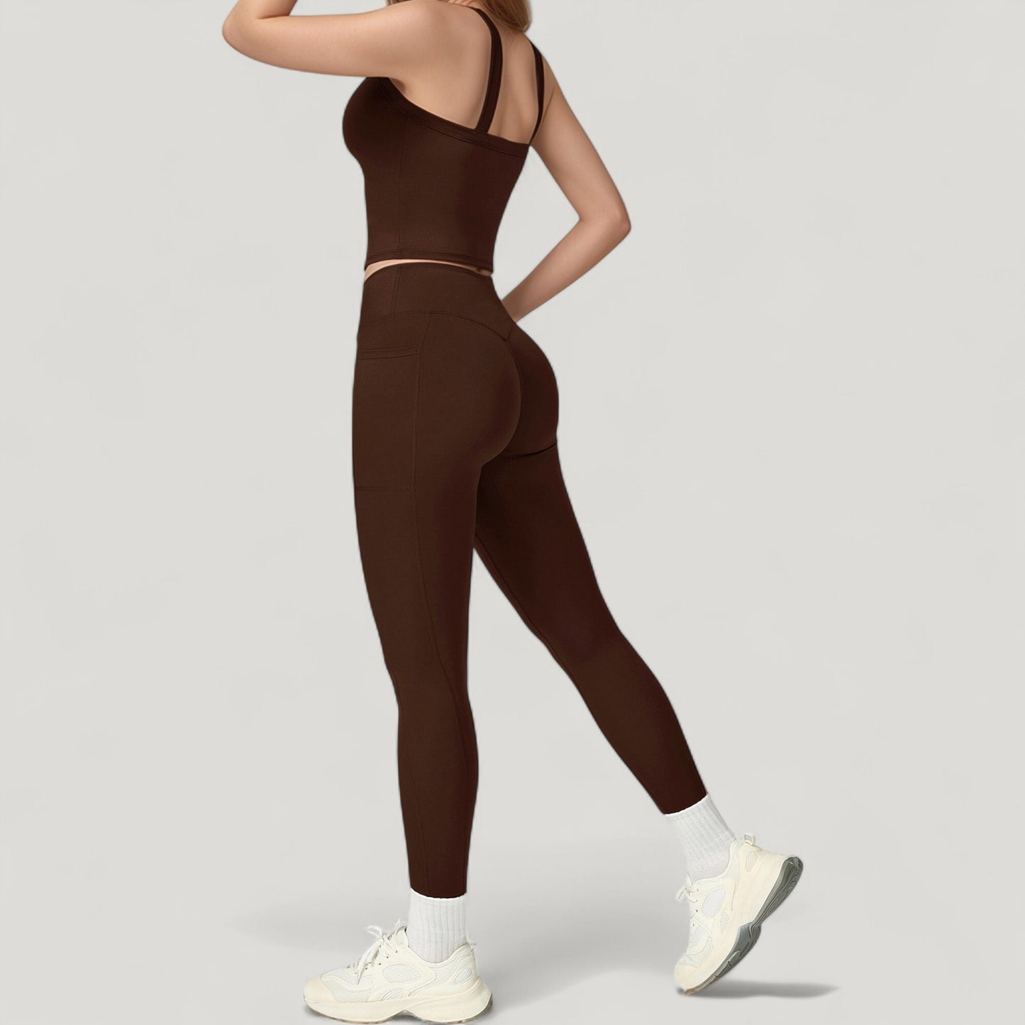 Anna-Kaci Active Women's High Waist Crossover Lounge Leggings with Full Length Slim Fit and Flattering Waistband