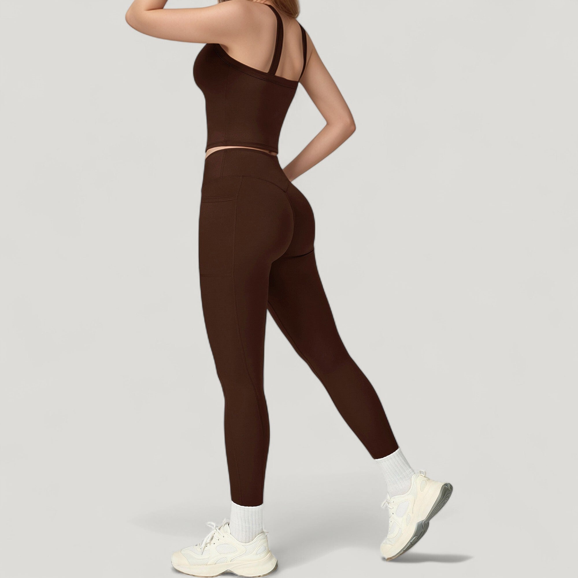 Anna-Kaci Active Women's High Waist Crossover Lounge Leggings with Full Length Slim Fit and Flattering Waistband