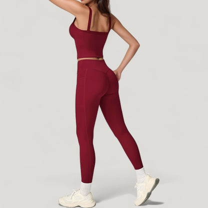 Anna-Kaci Active Women's High Waist Crossover Lounge Leggings with Full Length Slim Fit and Flattering Waistband