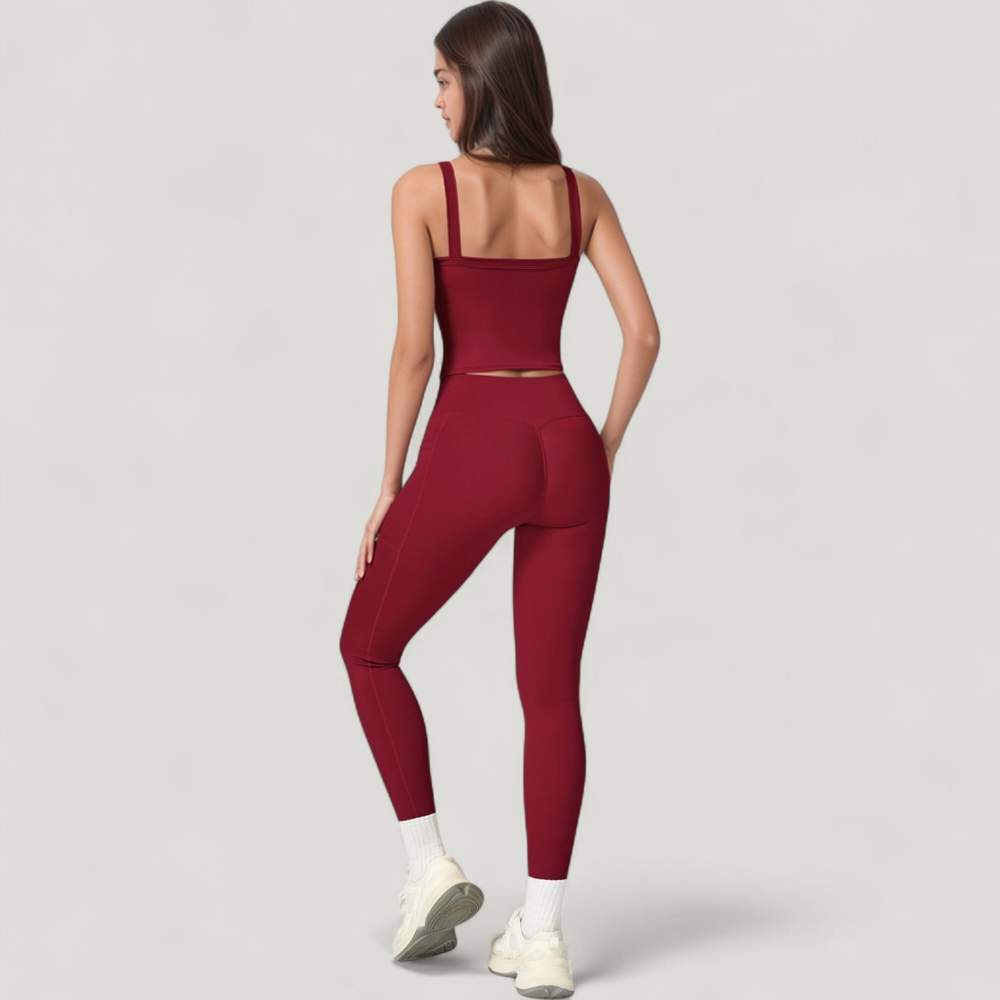 Anna-Kaci Active Women's High Waist Crossover Lounge Leggings with Full Length Slim Fit and Flattering Waistband