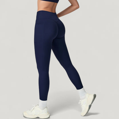 Anna-Kaci Active Women's High Waist Crossover Lounge Leggings with Full Length Slim Fit and Flattering Waistband