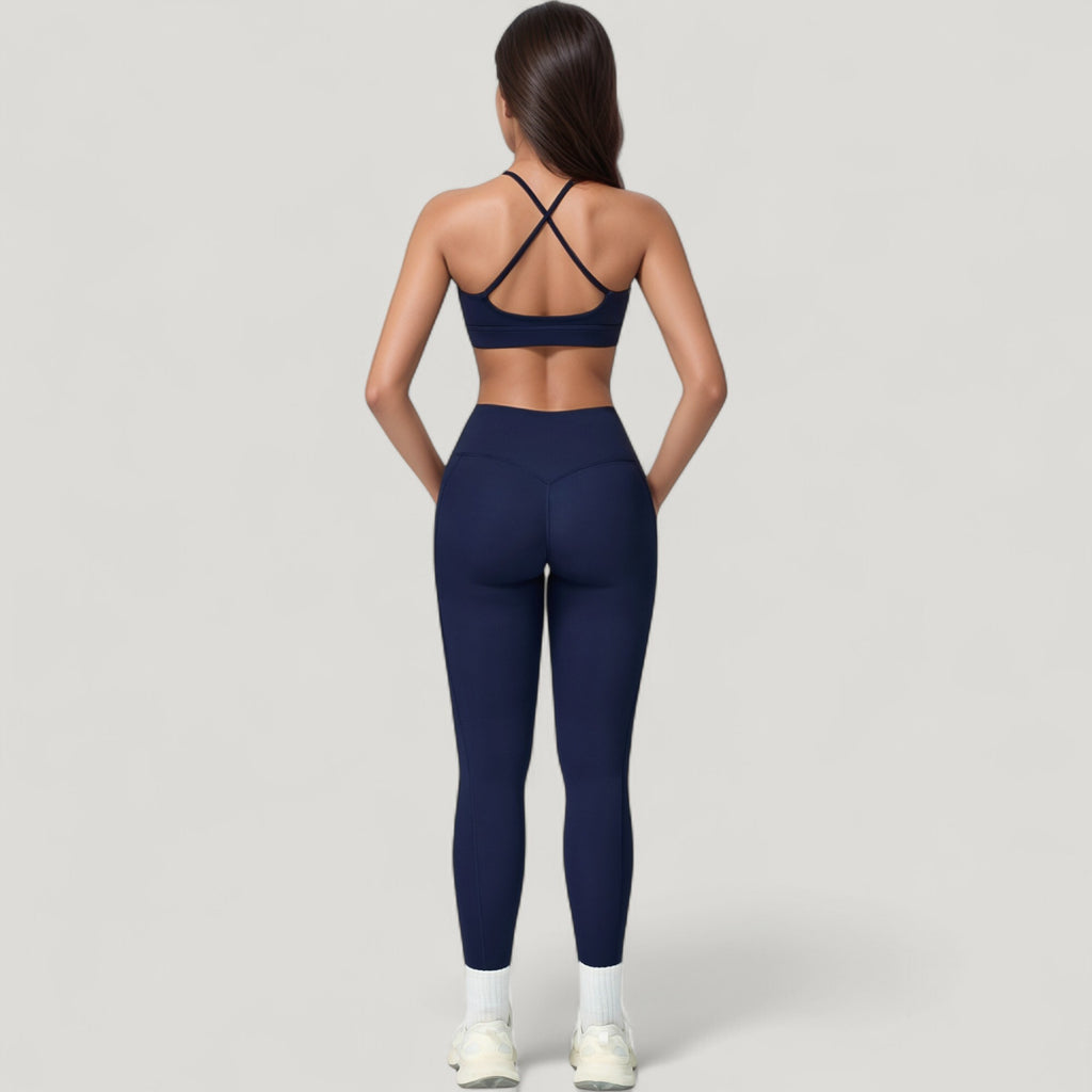 Anna-Kaci Active Women's High Waist Crossover Lounge Leggings with Full Length Slim Fit and Flattering Waistband