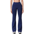 Anna-Kaci Active Women's High Waist Flare Lounge Pants with Smooth Woven Fabric and Fitted Contoured Silhouette