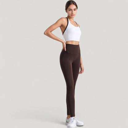 Anna-Kaci Active Women's Scoop Neck Racerback Sports Bra with Contrast Trim