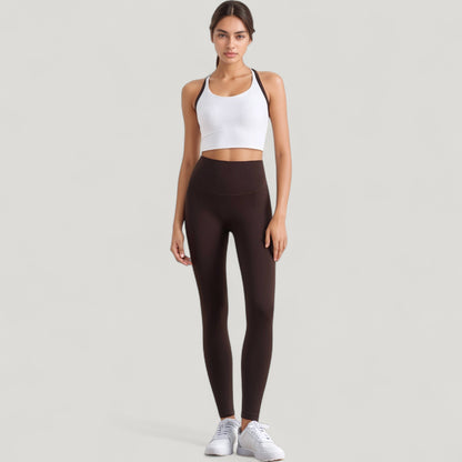 Anna-Kaci Active Women's Scoop Neck Racerback Sports Bra with Contrast Trim