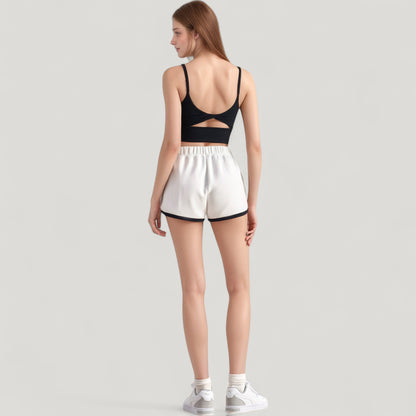 Anna-Kaci Active Women's Scoop Neck Spaghetti Strap Sports Bra with Smooth Finish