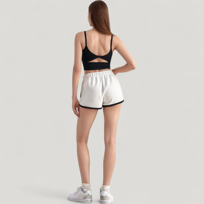 Anna-Kaci Active Women's Scoop Neck Spaghetti Strap Sports Bra with Smooth Finish