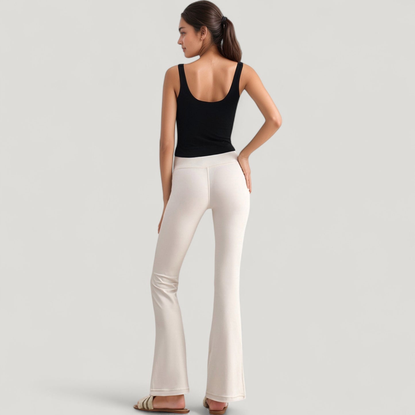 Anna-Kaci Active Women's Ribbed Knit Square Neck Tank Top with Wide Straps