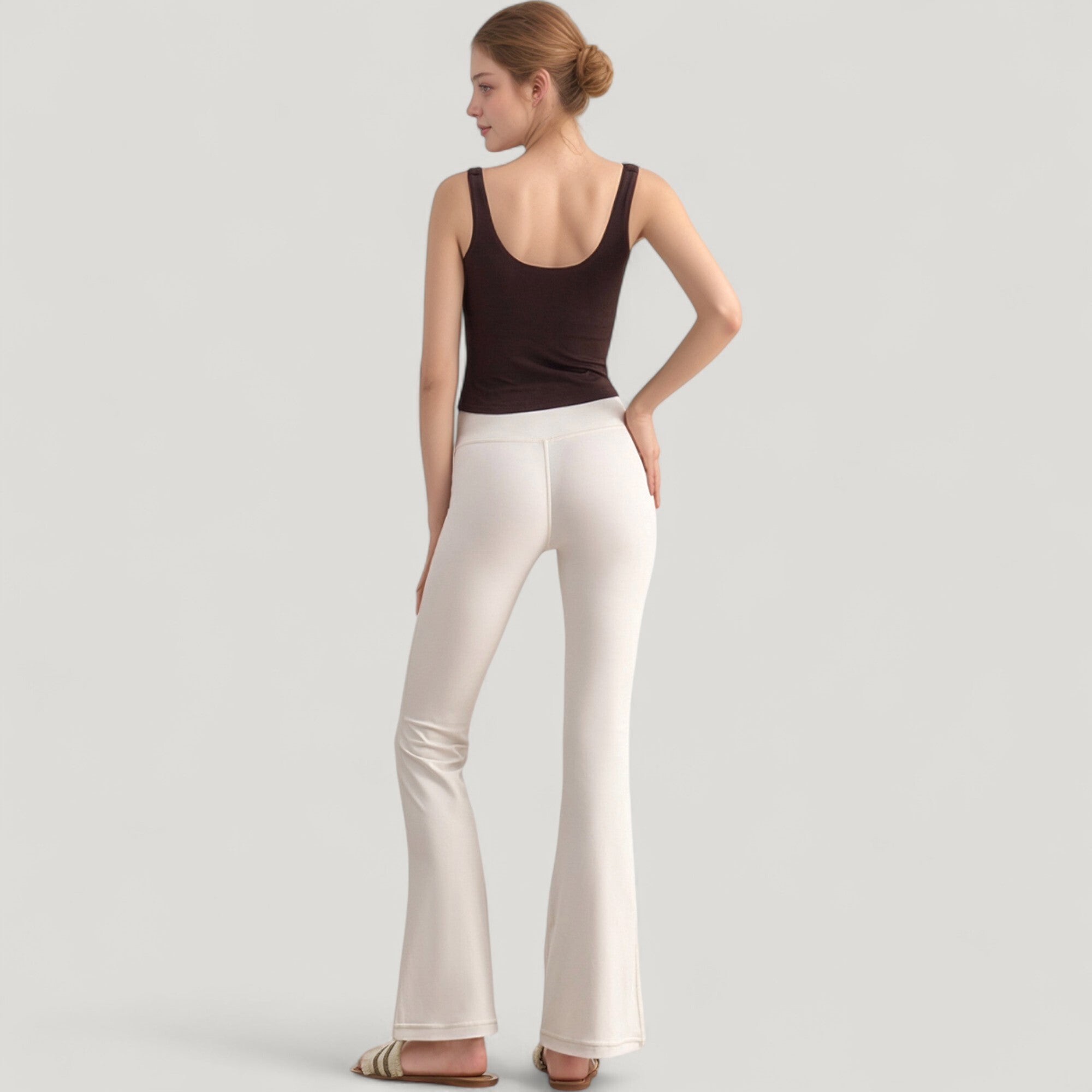 Anna-Kaci Active Women's Ribbed Knit Square Neck Tank Top with Wide Straps