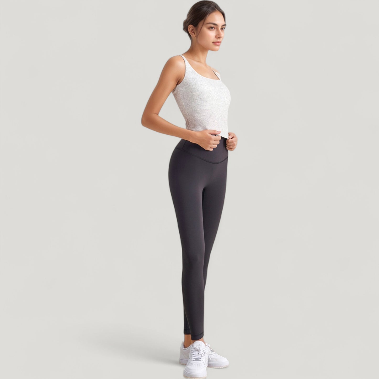 Anna-Kaci Active Women's Ribbed Knit Square Neck Tank Top with Wide Straps
