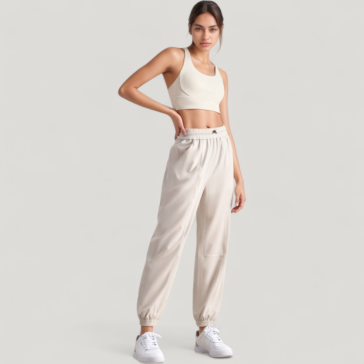 Anna-Kaci Active Women's High Waist Jogger Pants with Elastic Cuffs and Side Pockets