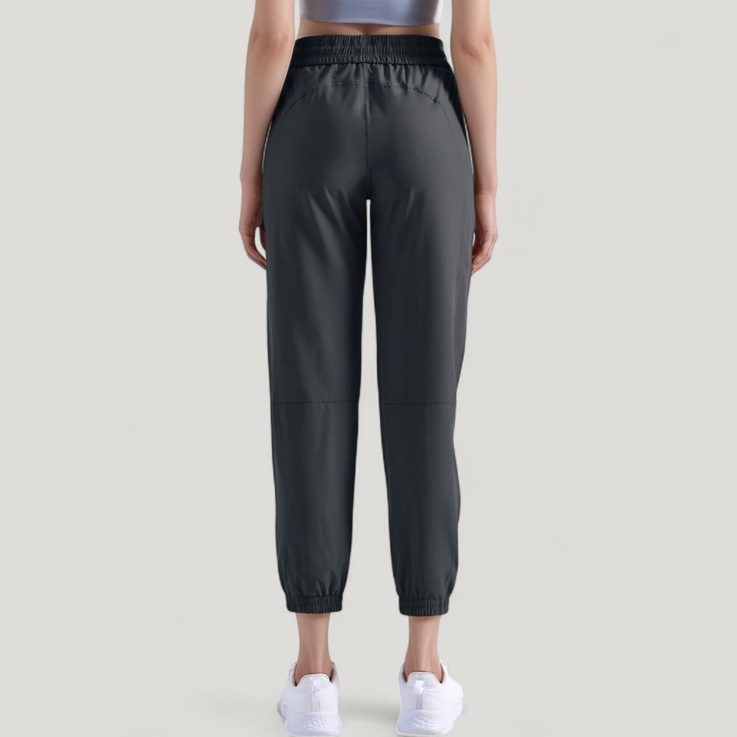 Anna-Kaci Active Women's High Waist Jogger Pants with Elastic Cuffs and Side Pockets