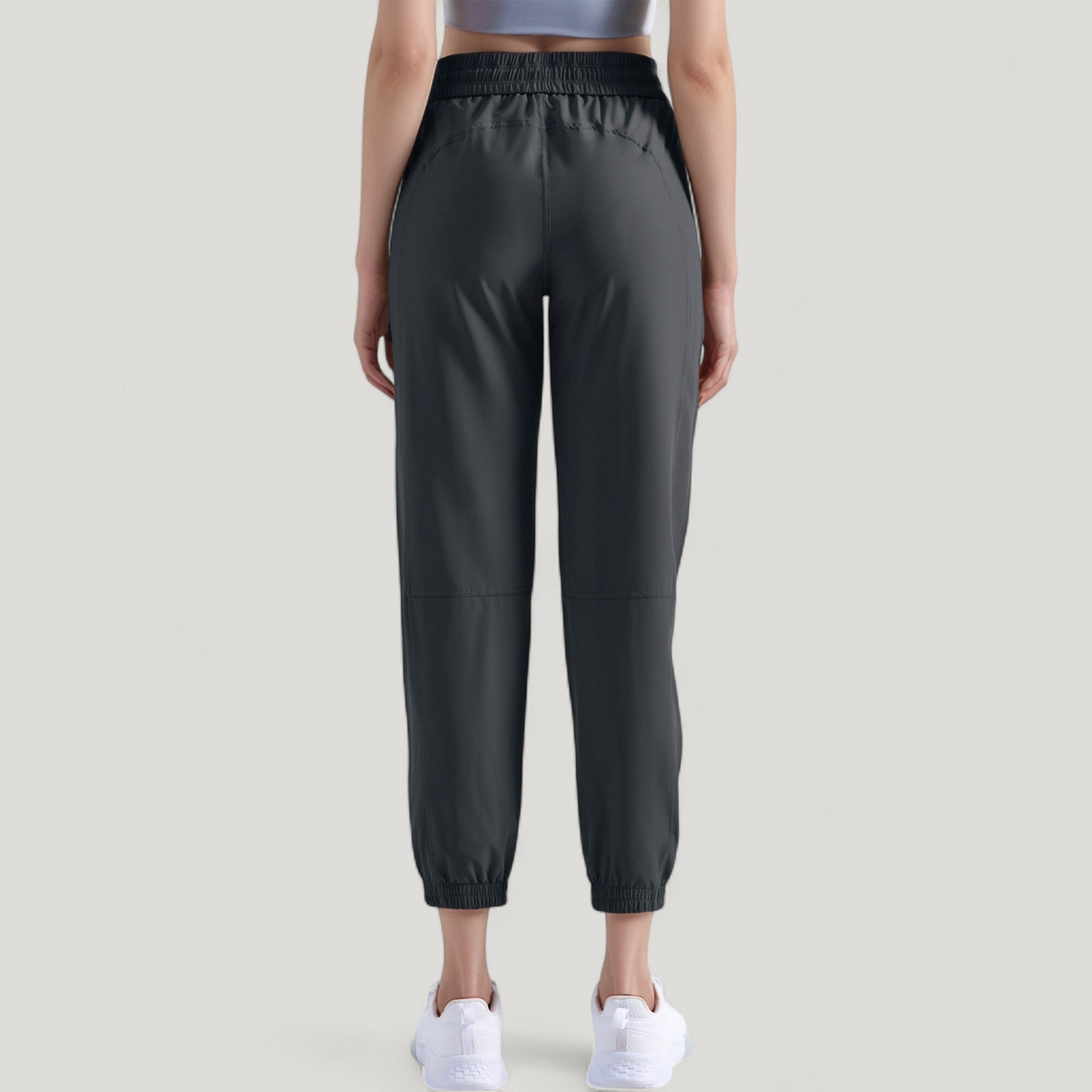 Anna-Kaci Active Women's High Waist Jogger Pants with Elastic Cuffs and Side Pockets