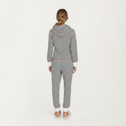Anna-Kaci Lounge Women's 2-Piece Set Long Sleeve Pullover Top with Fuzzy Collar and Relaxed Fit Pants Pajama Set in Soft Knit Fabric