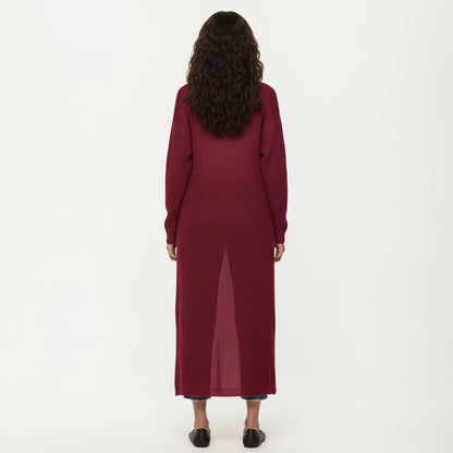 Anna-Kaci Women's Open Front Long Knit Cardigan with Pockets and Ribbed Trim