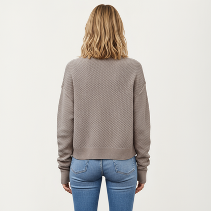 Anna-Kaci Women's Button Front Knit Cardigan with Long Sleeves and Ribbed Cuffs