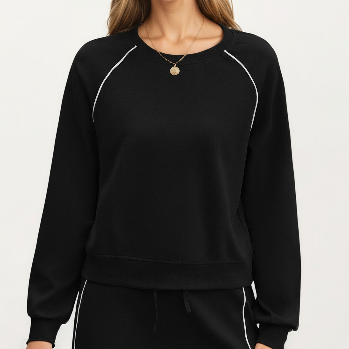 Anna-Kaci Women's 2-Piece Set Long Sleeve Pullover Top with Elastic Waist Mini Skirt