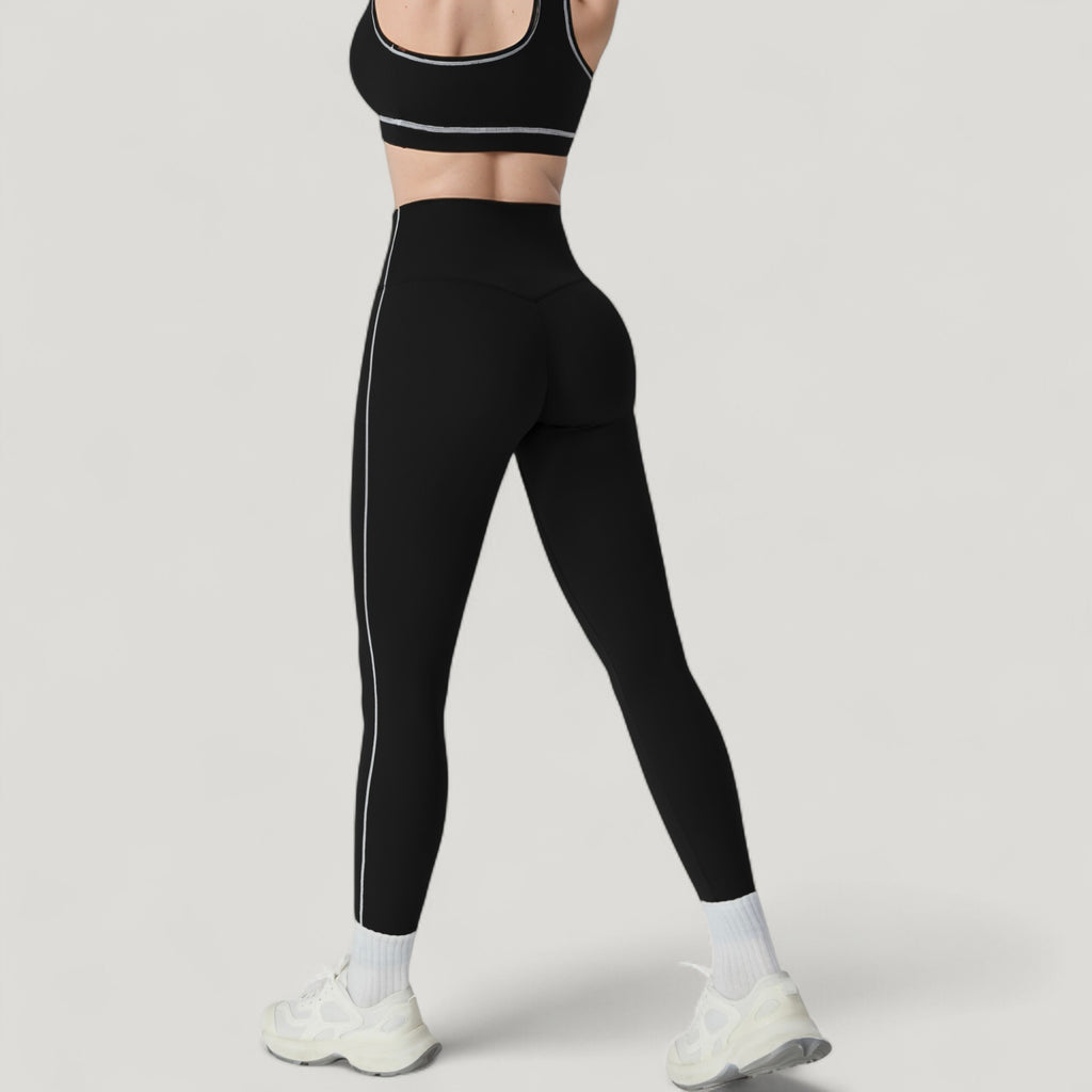 Anna-Kaci Active Women's High Waist Contoured Seam Activewear Leggings with Stretch Fit and Full Length