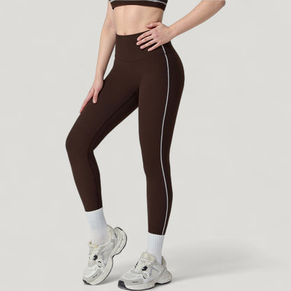 Anna-Kaci Active Women's High Waist Contoured Seam Activewear Leggings with Stretch Fit and Full Length