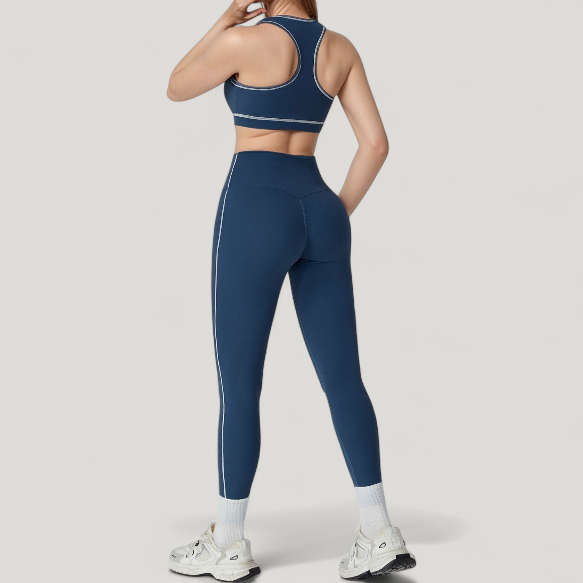 Anna-Kaci Active Women's High Waist Contoured Seam Activewear Leggings with Stretch Fit and Full Length