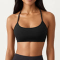 Anna-Kaci Active Women's Strappy Back Sports Bra with Scoop Neckline and Stretch Knit Fabric