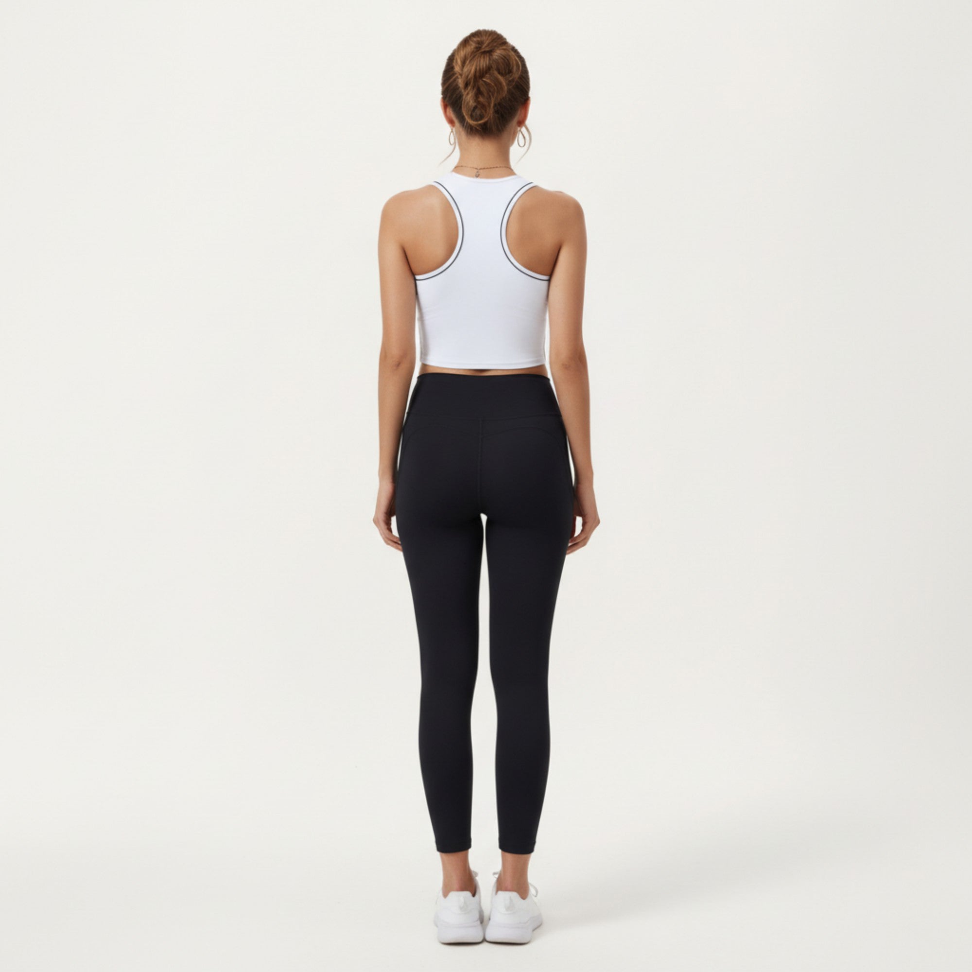 Anna-Kaci Active Women's Sleeveless Cropped Fitted Active Tank Top with Contrast Trim and Smooth Stretch Fabric