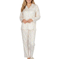 Anna-Kaci Lounge Women's 2-Piece Set Polka Dot Print Button-Up Long Sleeve Pajama Top and Matching Pants