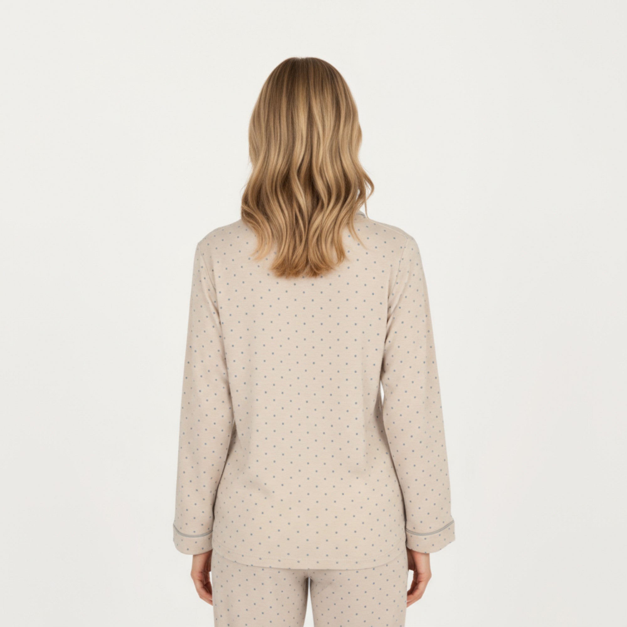 Anna-Kaci Lounge Women's 2-Piece Set Button Front Pajama Top with Contrast Piping and Relaxed Fit Pants