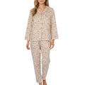 Anna-Kaci Lounge Women's 2-Piece Set Button Front Floral Print Pajama Top with Notched Collar and Relaxed Pants