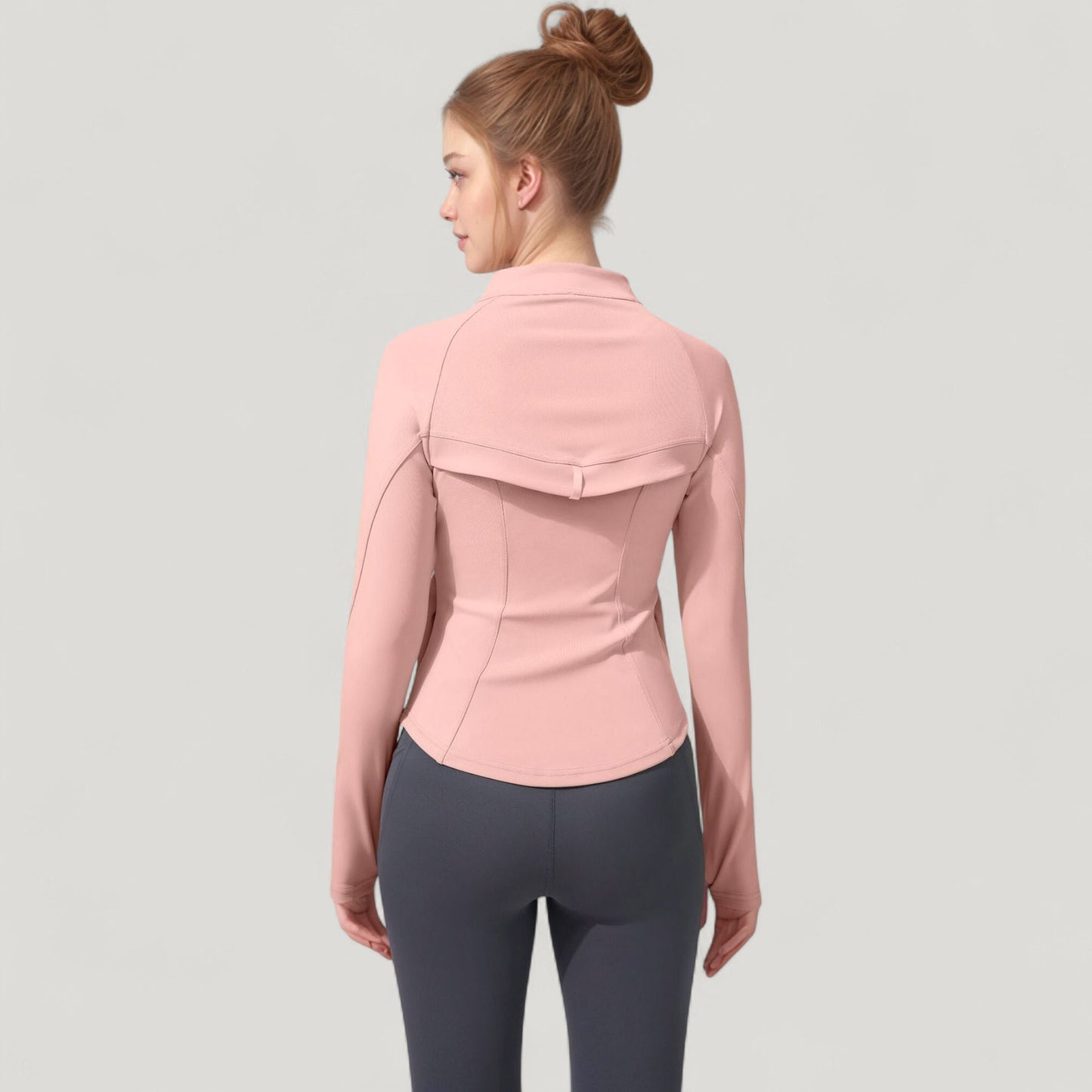 Anna-Kaci Active Women's Full Zip Long Sleeve Active Jacket with Slim Fit and High Collar